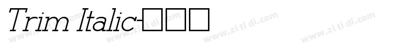 Trim Italic字体转换